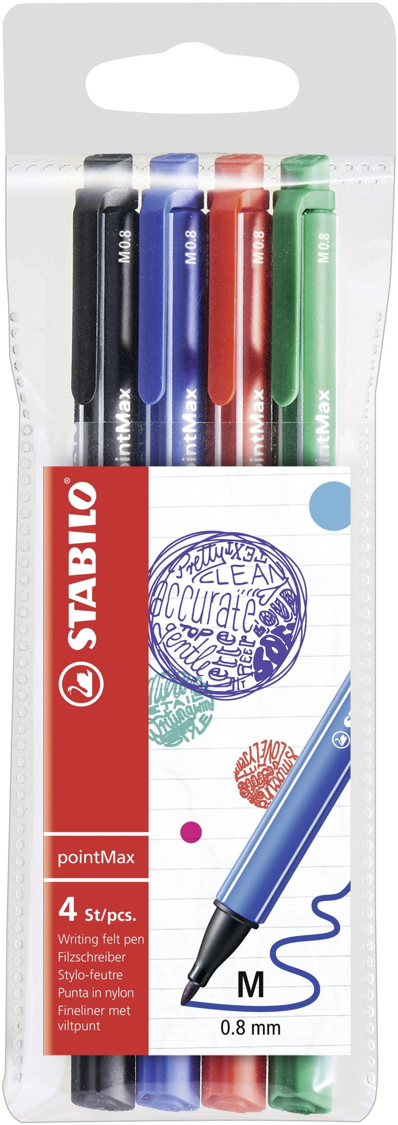 Fineliner - STABILO pointMax - Pack of 4