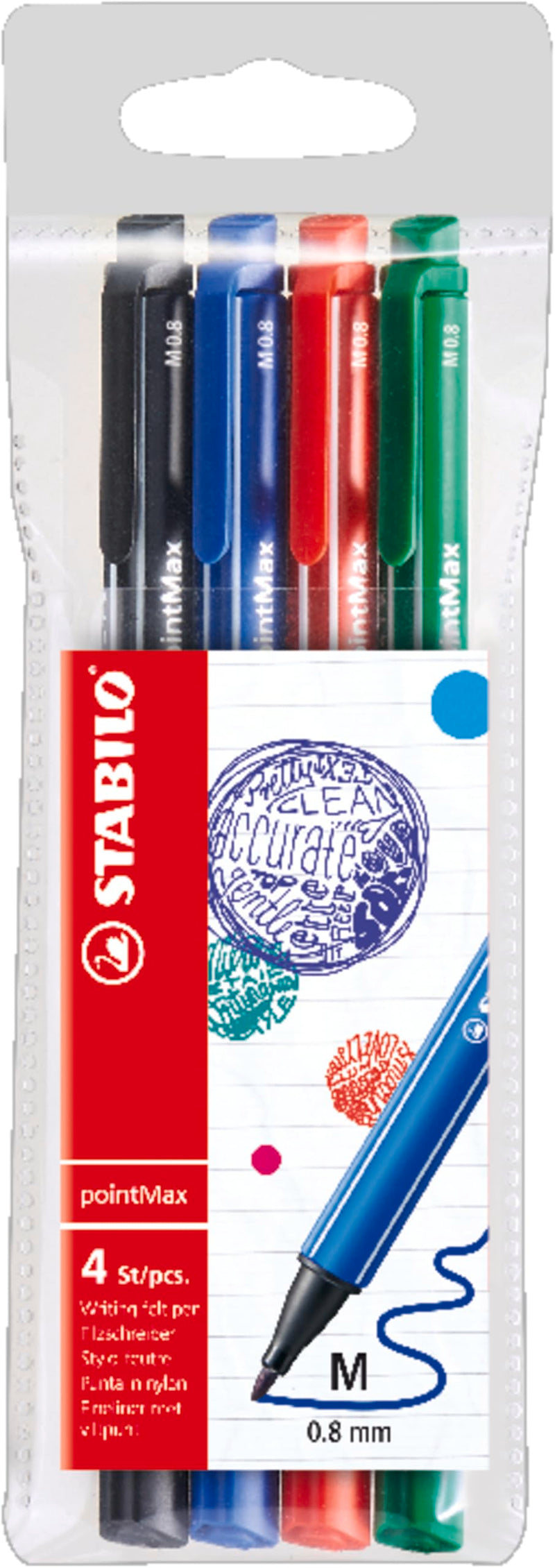 Fineliner - STABILO pointMax - Pack of 4