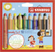 Multi-Talented Pencil - STABILO woody 3 in 1 - Pack of 10 - Assorted Colours