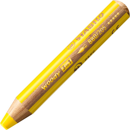 Multi-Talented Pencil - STABILO woody 3 in 1 - Pack of 10 - Assorted Colours