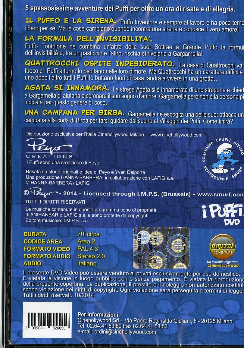 i puffi - il puffo e la sirena dvd Italian Import