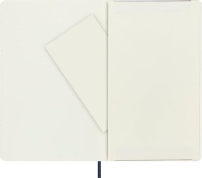 Moleskine Classic Ruled Paper Notebook, Soft Cover and Elastic Closure Journal, Color Sapphire Blue, Size Large 13 x 21 A5, 192 Pages