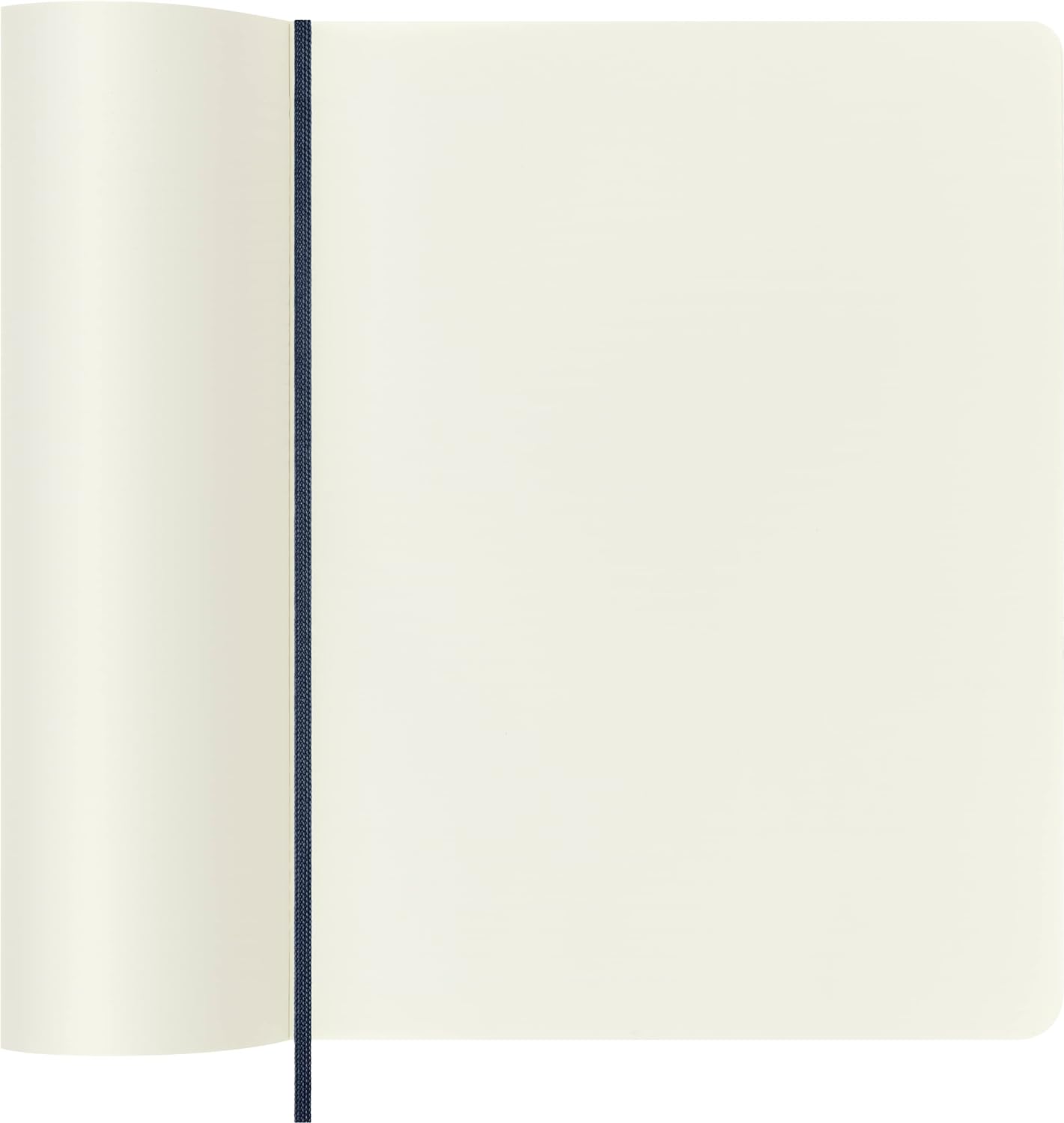 Moleskine Classic Plain Paper Notebook - Soft Cover and Elastic Closure Journal - Color Sapphire Blue - X- Large 19 x 25 A4 - 192 Pages