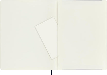 Moleskine Classic Plain Paper Notebook - Soft Cover and Elastic Closure Journal - Color Sapphire Blue - X- Large 19 x 25 A4 - 192 Pages