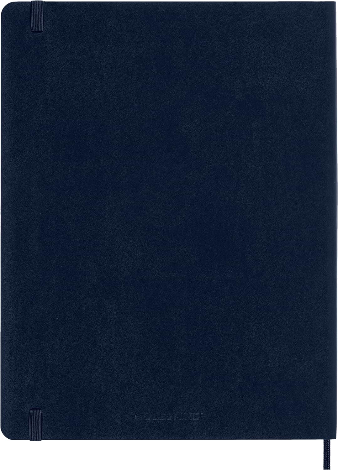 Moleskine Classic Plain Paper Notebook - Soft Cover and Elastic Closure Journal - Color Sapphire Blue - X- Large 19 x 25 A4 - 192 Pages
