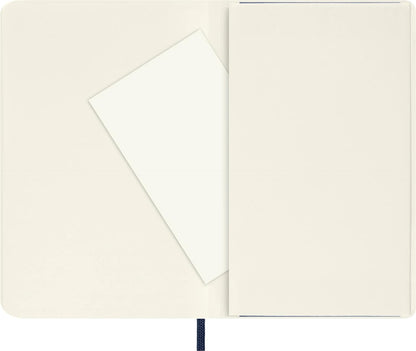 Moleskine Classic Plain Paper Notebook, Soft Cover and Elastic Closure Journal, Color Sapphire Blue, Medium 9 x 14 cm, 208 Pages