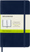 Moleskine Classic Plain Paper Notebook, Soft Cover and Elastic Closure Journal, Color Sapphire Blue, Medium 9 x 14 cm, 208 Pages