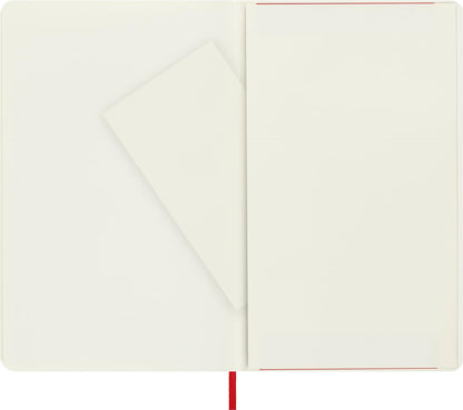 Moleskine Classic Plain Paper Notebook, Soft Cover and Elastic Closure Journal, Color Scarlet Red, Size Large 13 x 21 A5, 192 Pages