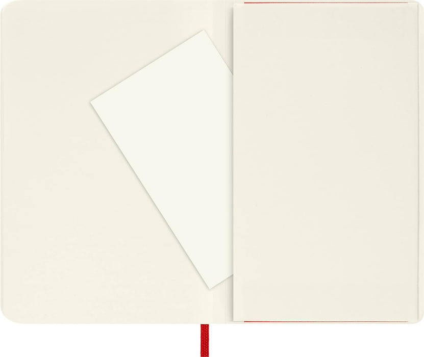 Moleskine Classic Plain Paper Notebook, Soft Cover and Elastic Closure Journal, Color Scarlet Red, Size Pocket 9 x 14 A6, 192 Pages