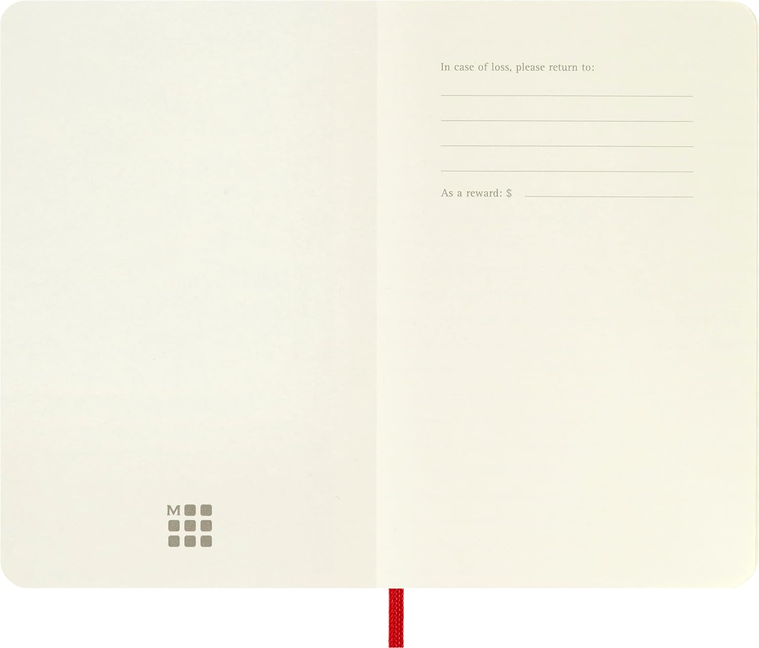 Moleskine Classic Plain Paper Notebook, Soft Cover and Elastic Closure Journal, Color Scarlet Red, Size Pocket 9 x 14 A6, 192 Pages