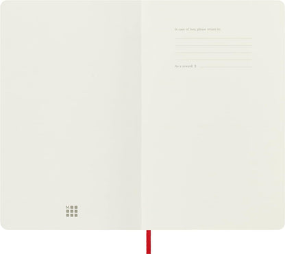 Moleskine - Classic Ruled Paper Notebook - Soft Cover and Elastic Closure Journal - Color Scarlet Red - Size Large 13 x 21 A5 - 192 Pages