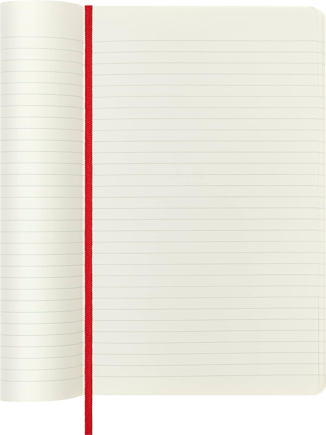 Moleskine - Classic Ruled Paper Notebook - Soft Cover and Elastic Closure Journal - Color Scarlet Red - Size Large 13 x 21 A5 - 192 Pages