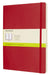 Moleskine Classic Plain Paper Notebook, Soft Cover and Elastic Closure Journal, Color Scarlet Red, Size Extra Large 19 x 25 A4, 192 Pages