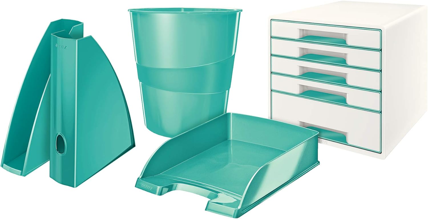 Leitz A4 Letter Tray, Ice Blue, WOW Range, 52263051