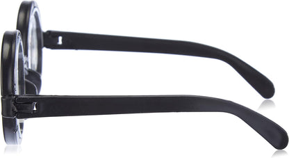 Boland 00371 - Brille Nerd, schwarz, Hornbrille, sympathischer Streber, Fachidiot, Sonderling, Karneval, Fasching, Mottoparty, Verkleidung, Accessoire Einheitsgröße Einzelartikel