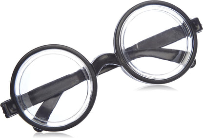 Boland 00371 - Brille Nerd, schwarz, Hornbrille, sympathischer Streber, Fachidiot, Sonderling, Karneval, Fasching, Mottoparty, Verkleidung, Accessoire Einheitsgröße Einzelartikel