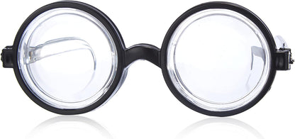 Boland 00371 - Brille Nerd, schwarz, Hornbrille, sympathischer Streber, Fachidiot, Sonderling, Karneval, Fasching, Mottoparty, Verkleidung, Accessoire Einheitsgröße Einzelartikel