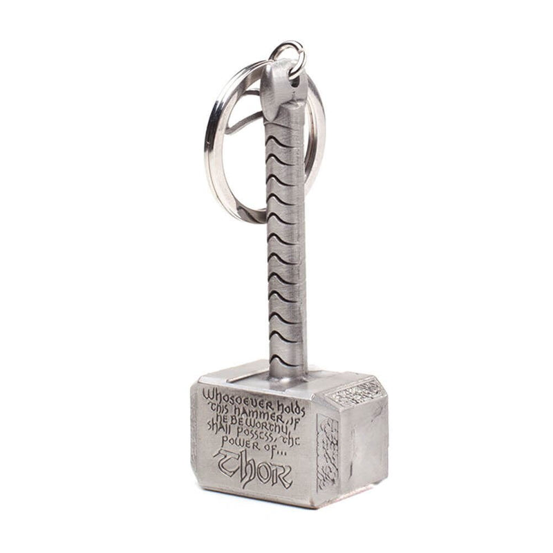 Bioworld BIO-KE070702MAR Marvel Comics Thor Mjolnir Hammer 3D Metal Keychain, One Size, Multicolour Keyring, 16 cm