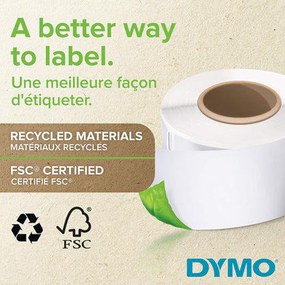 DYMO Authentic LabelWriter Small Multi-Purpose Labels | 13 mm x 25 mm | Self-Adhesive | Roll of 1000 | Easy-Peel Labels | for LabelWriter Label Makers | Made in Europe