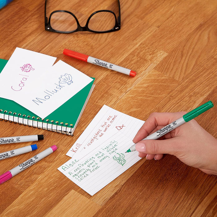 Sharpie Permanent Markers | Ultra-Fine Point | Assorted Colours | 12 Count