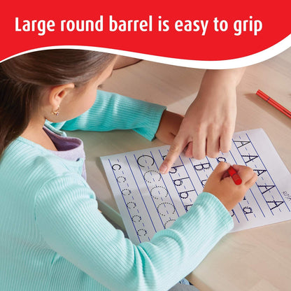 Berol Handwriting Pens | Round Shape is Easy to Hold | Washable Black Ink | Bright Barrels | 2 Count