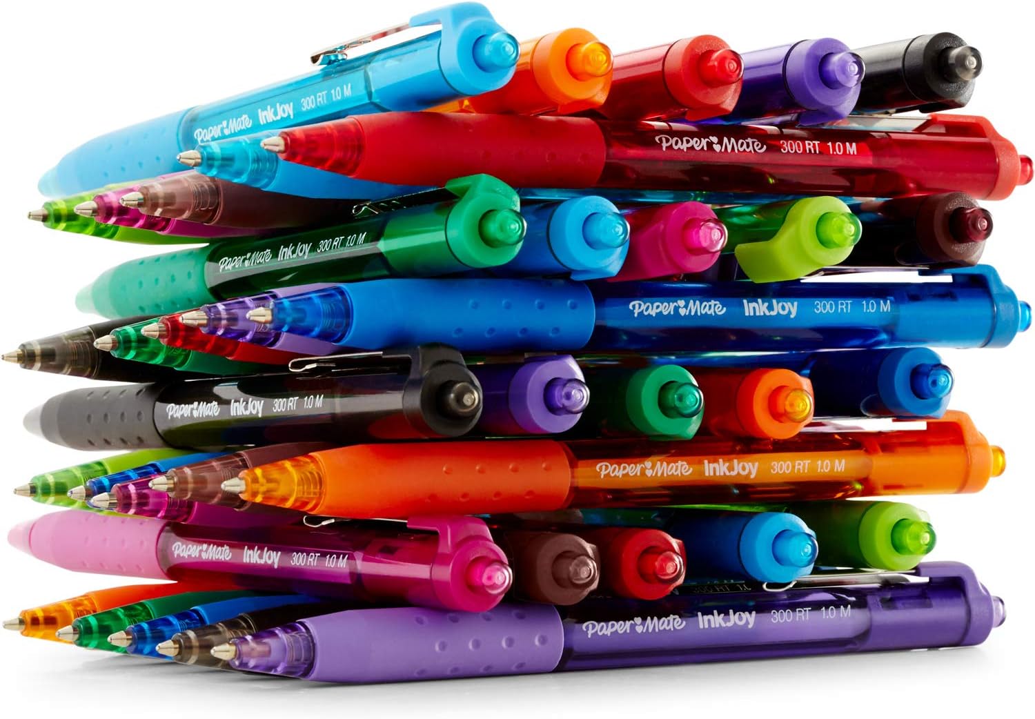 Paper Mate InkJoy 300RT Retractable Ballpoint Pens | Medium Point (1.0 mm) | Blue | 12 Count
