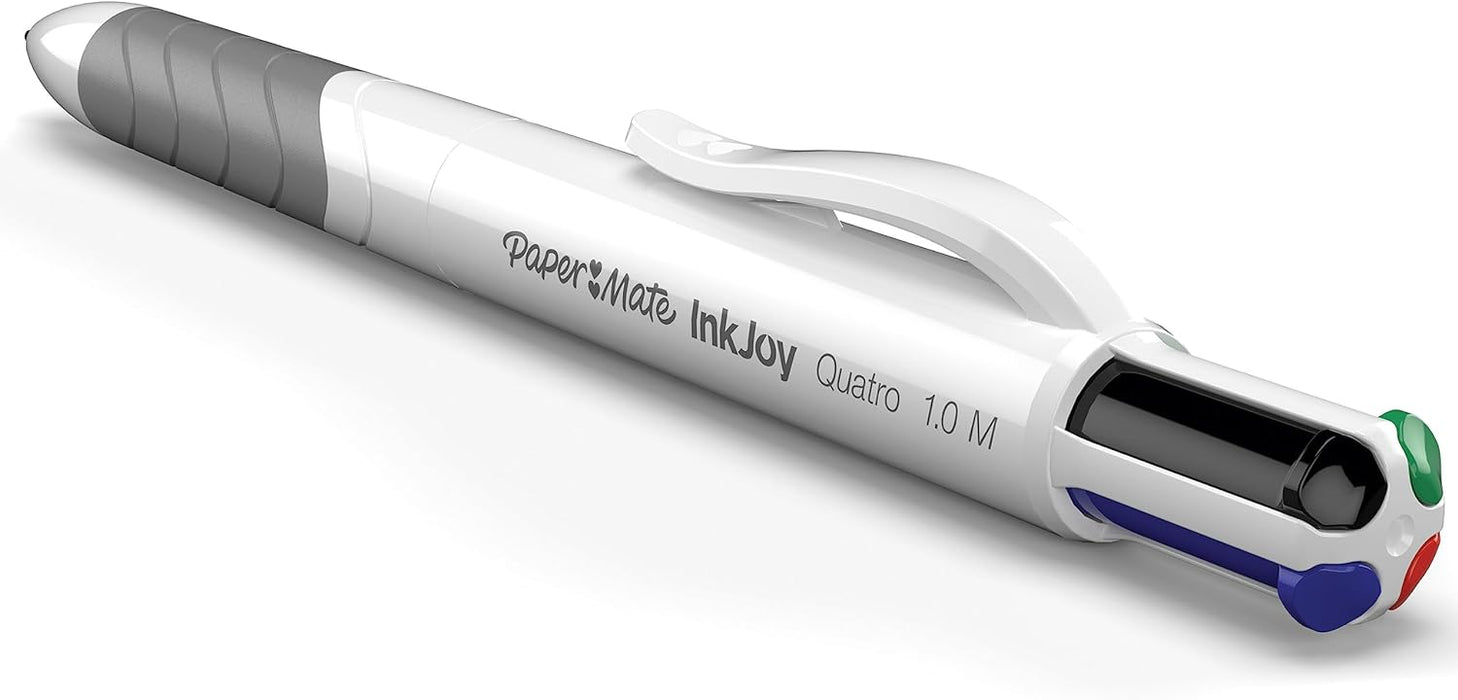 Paper Mate InkJoy Quatro 4-Colour Ballpoint Pen | Business Colours | Medium Point (1.0 mm) | 12 Count