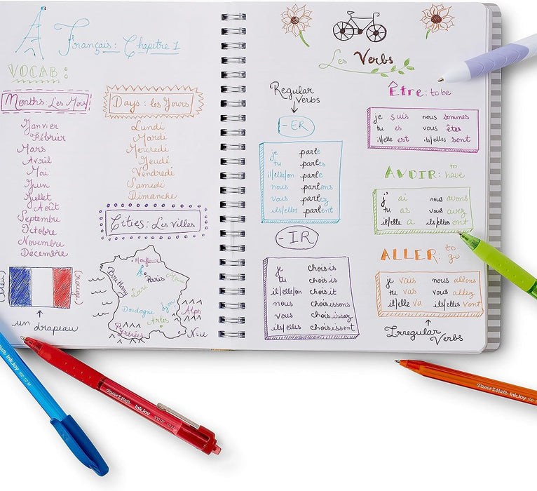 Paper Mate InkJoy Quatro 4-Colour Ballpoint Pen | Business Colours | Medium Point (1.0 mm) | 12 Count