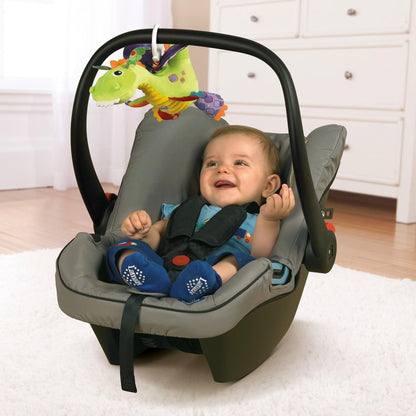 LAMAZE Flip Flap Dragon, Clip on Pram and Pushchair Newborn Baby Toy, Sensory Toy for Babies Boys and Girls from 0 to 6 Months Flip Flap the Dragon