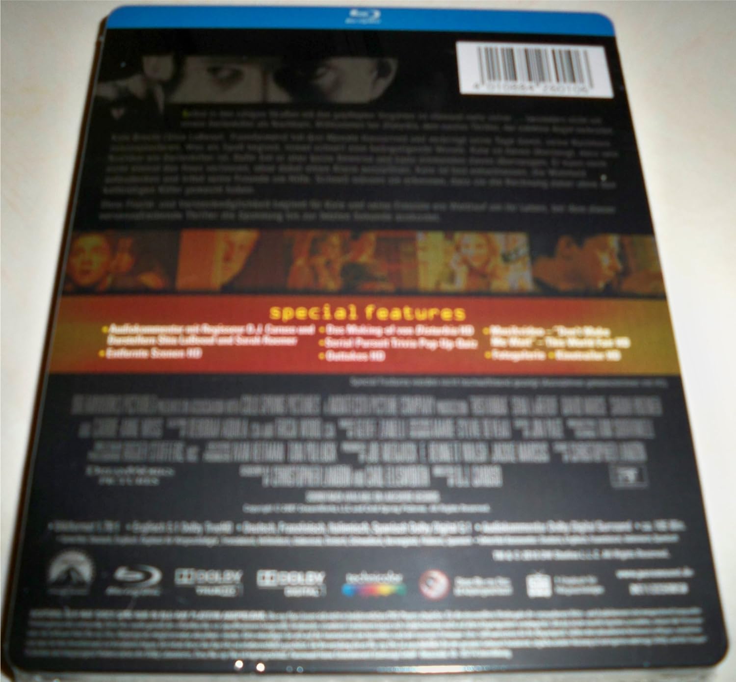 Disturbia Blu-ray SteelBook (Region Free Import