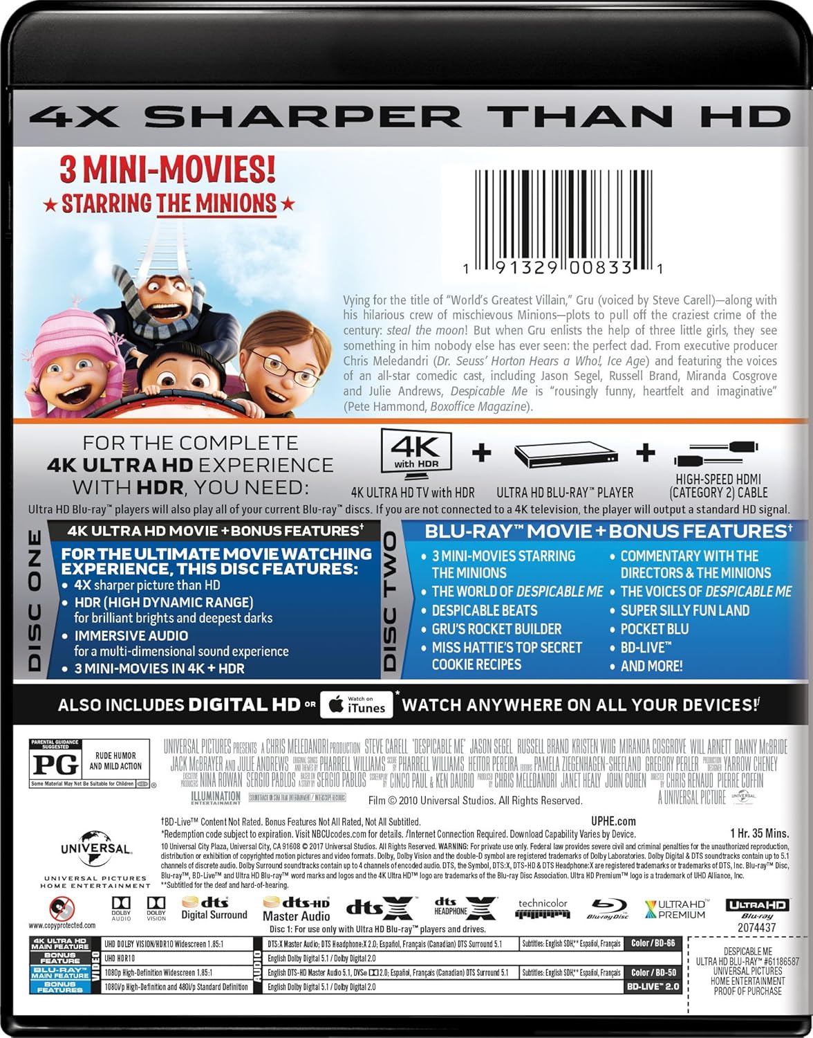 Despicable Me (4K Ultra HD + Blu-ray + Digital HD