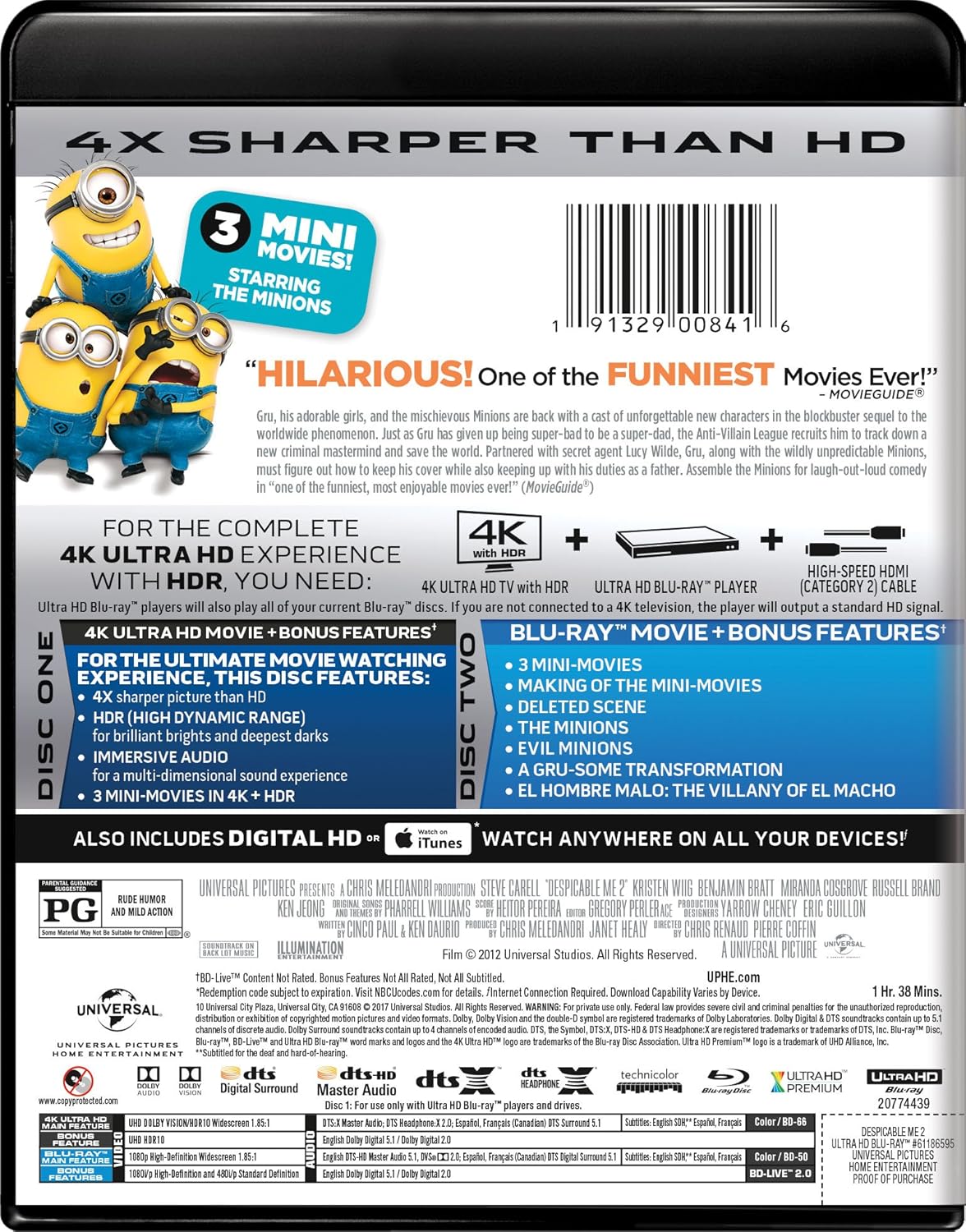 Despicable Me 2 (4K Ultra HD + Blu-ray + Digital HD)