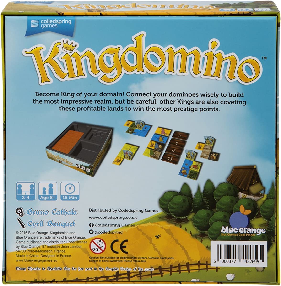 Blue Orange , Kingdomino Game , Board Game , Ages 8+ , 2-4 Players , 15 Minutes Playing Time