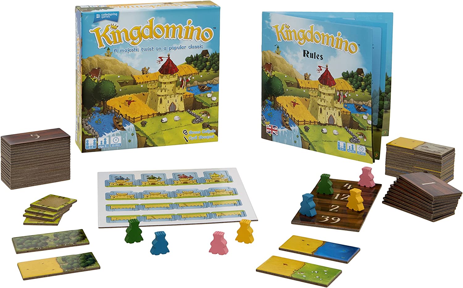 Blue Orange , Kingdomino Game , Board Game , Ages 8+ , 2-4 Players , 15 Minutes Playing Time