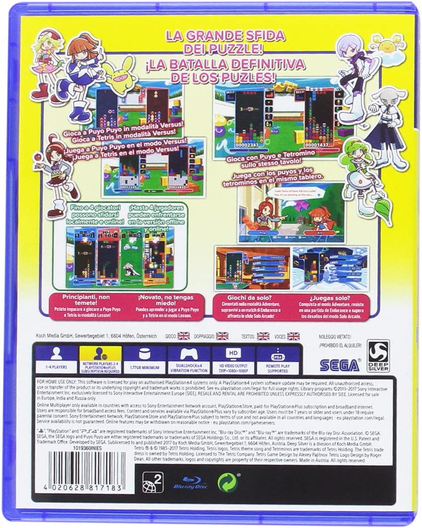 Giochi per Console Publisher Minori SEGA Puyo Puyo Tetris