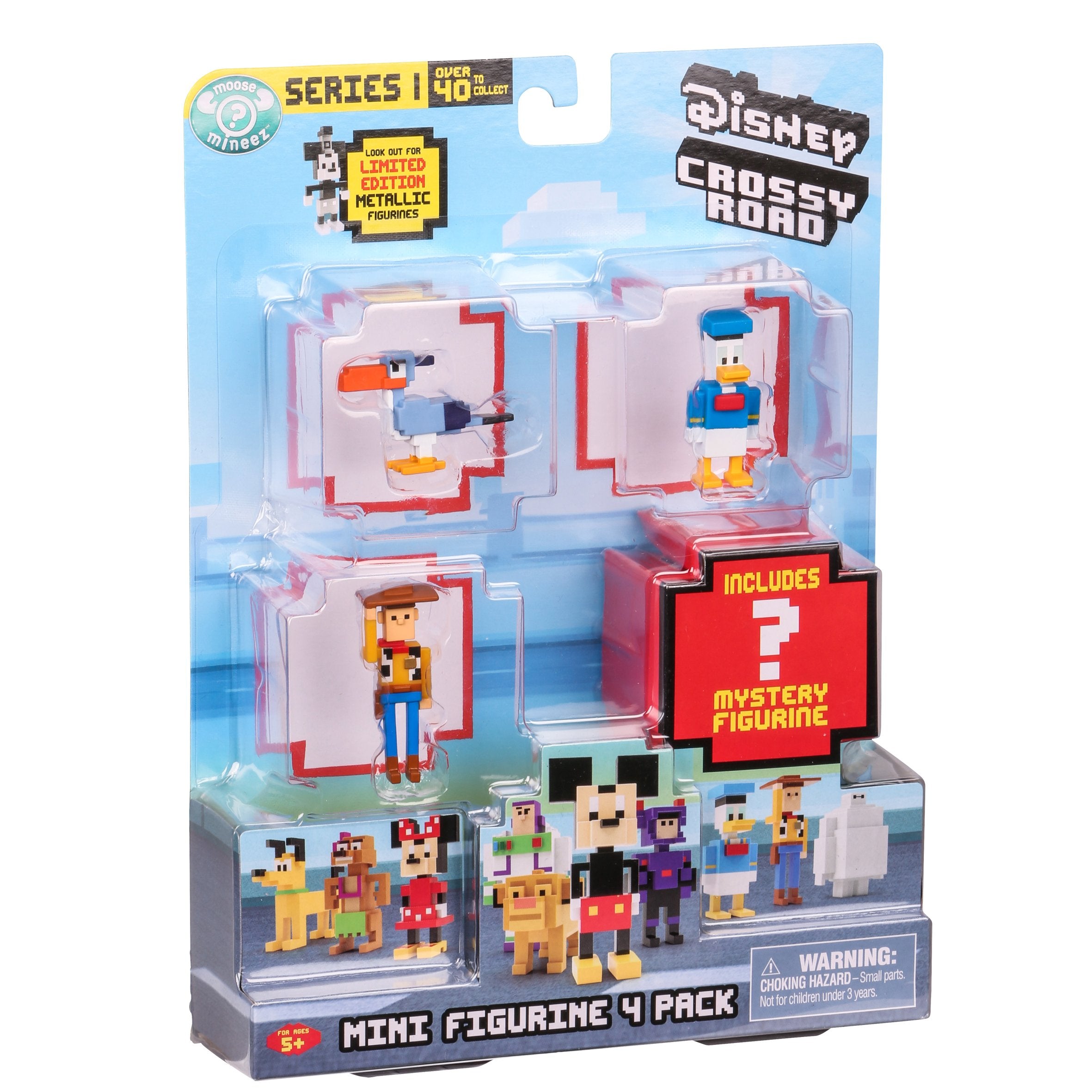 Disney Crossy Roads 71001 Crossy Roads Mini Figure 4 Pack, Multi-Colour