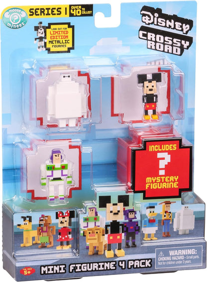 Disney Crossy Roads 71001 Crossy Roads Mini Figure 4 Pack, Multi-Colour