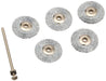 Proxxon 28952 Carbon Steel Wheel Brushes, 5 pcs, 7/8", Silver