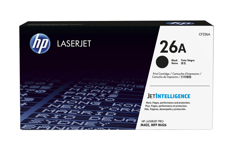 HP CF226A 26A Original LaserJet Toner Cartridge, Black, Single Pack