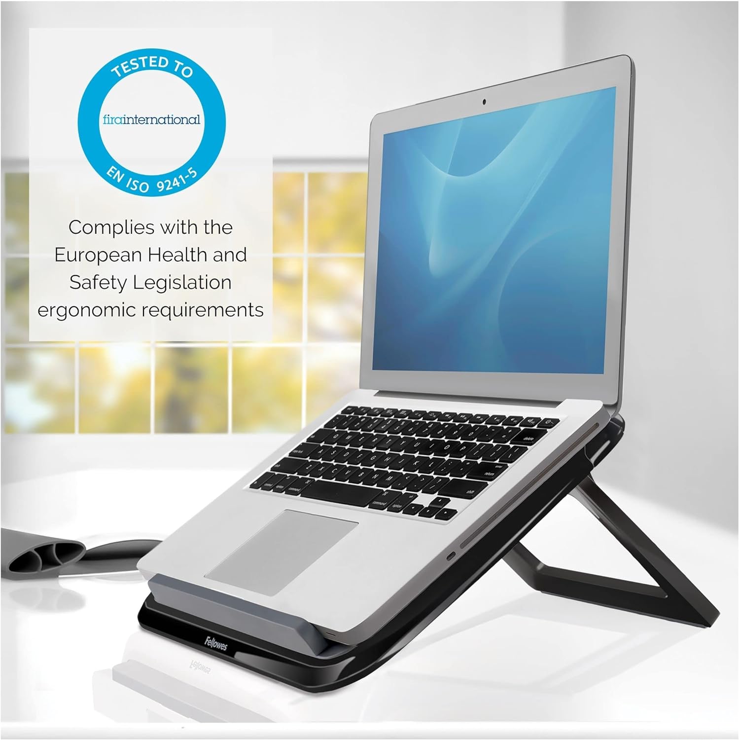 Fellowes Laptop Stand for Desk - I-Spire Series Adjustable Laptop Stand for the Home and Office - Portable Laptop Stand with 7 Height Adjustments - Max Monitor Size 17", Max Weight 4KG