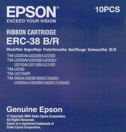 Epson C43S015376 Ribbon Cartridge, Black/Red