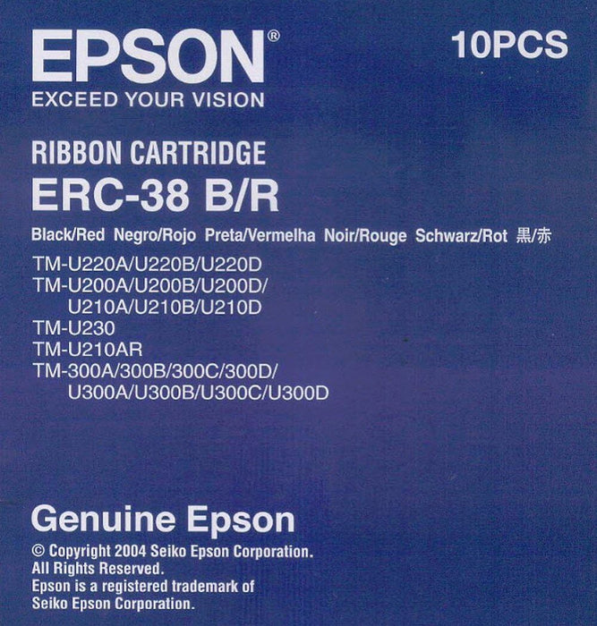 Epson C43S015376 Ribbon Cartridge, Black/Red