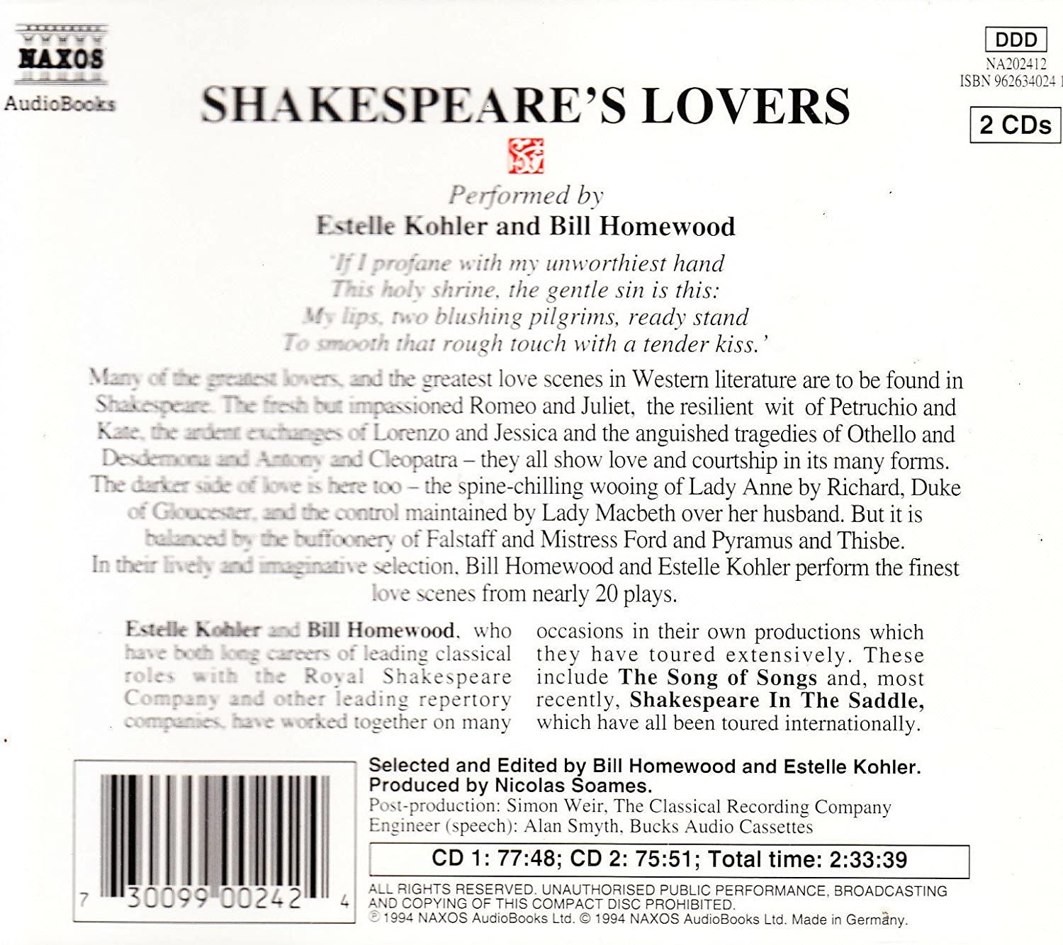 Shakespeare's Lovers