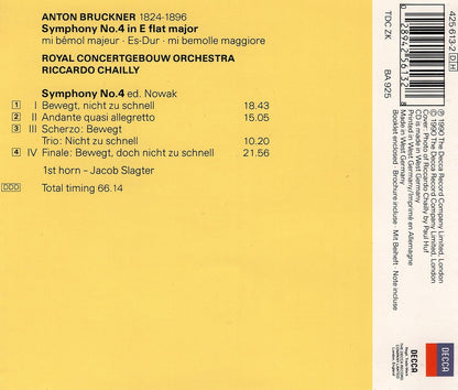 Bruckner Symphony 4 / Royal Concertgebouw Orchestra / Riccardo Chailly London