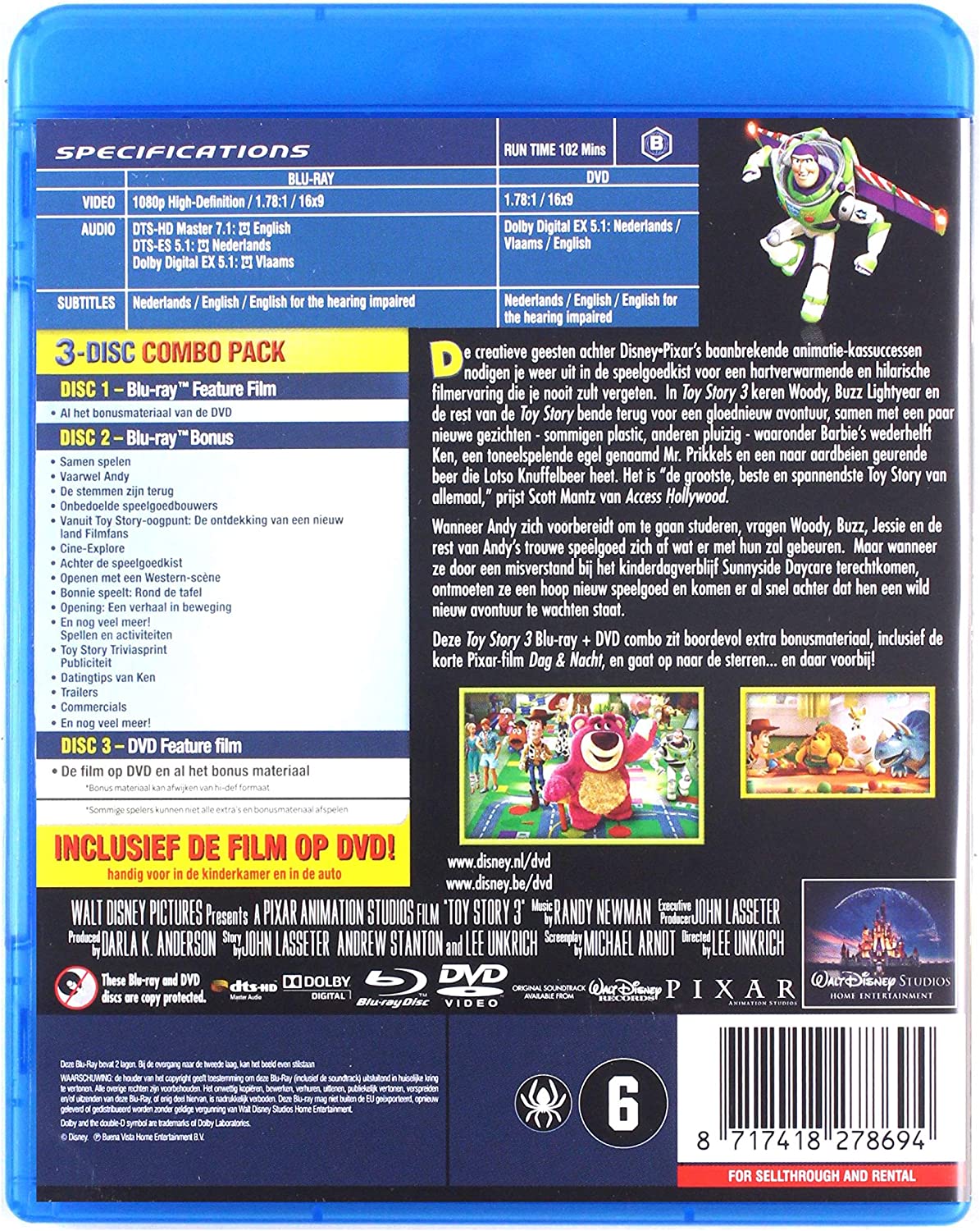 BLU-RAY - Toy story 3 (1 Blu-ray