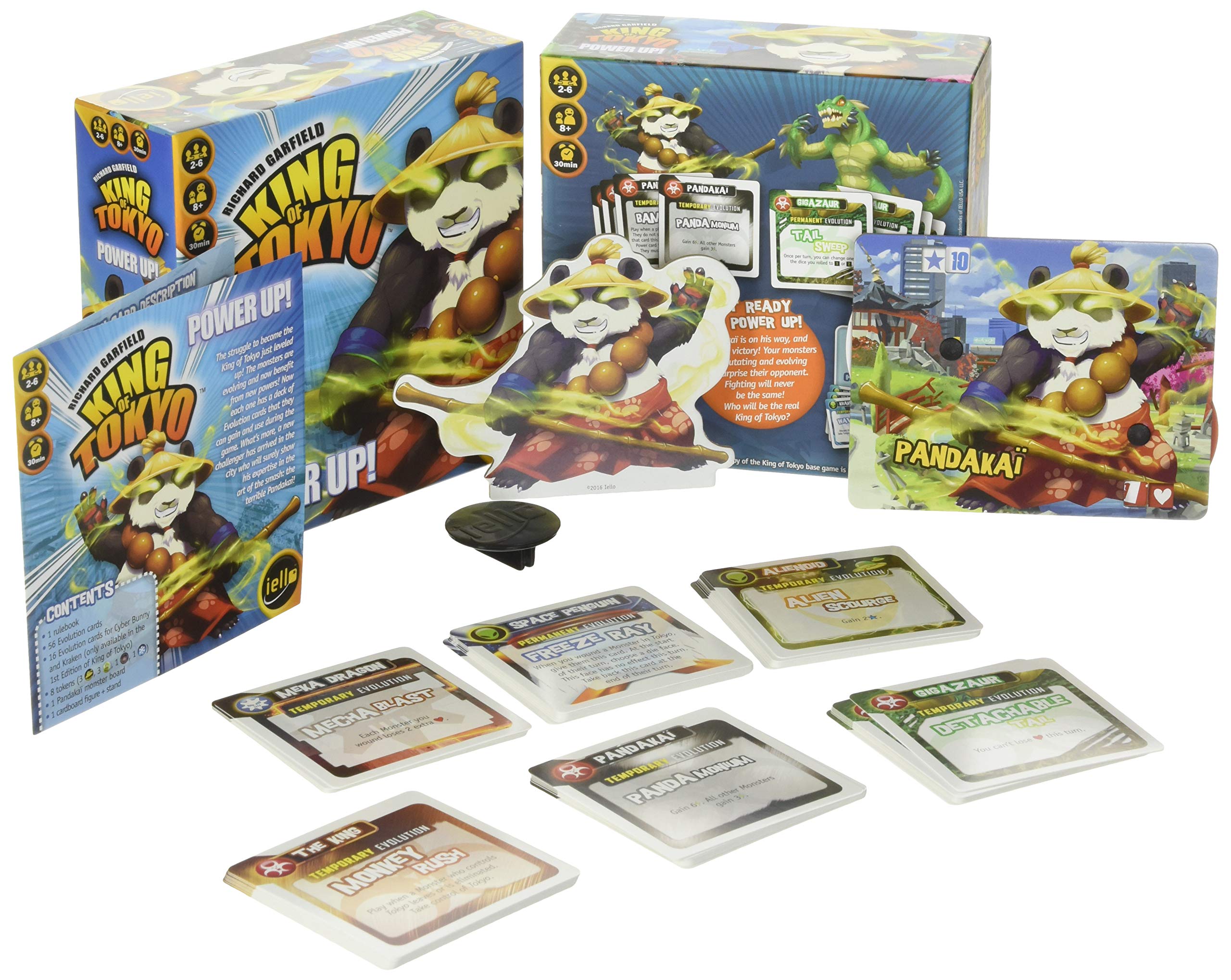 IELLO: King of Tokyo Power Up, New Edition, Set of Evolution Cards to Power up Your Monsters Included, 30 Minute Play Time, 2 to 6 Players, Ages 10 and Up