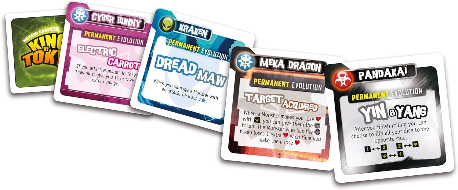 IELLO: King of Tokyo Power Up, New Edition, Set of Evolution Cards to Power up Your Monsters Included, 30 Minute Play Time, 2 to 6 Players, Ages 10 and Up