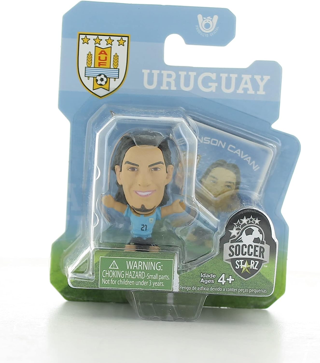 SoccerStarz Uruguay International Figurine Featuring Edinson Cavani in Uruguay's Home Kit - Blister Pack (Releasing 16th April 2014