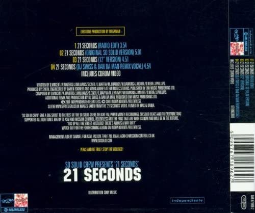 21 seconds (4 versions/video, 2001)
