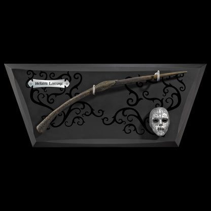 The Noble Collection Bellatrix Wand with wall display & mini mask